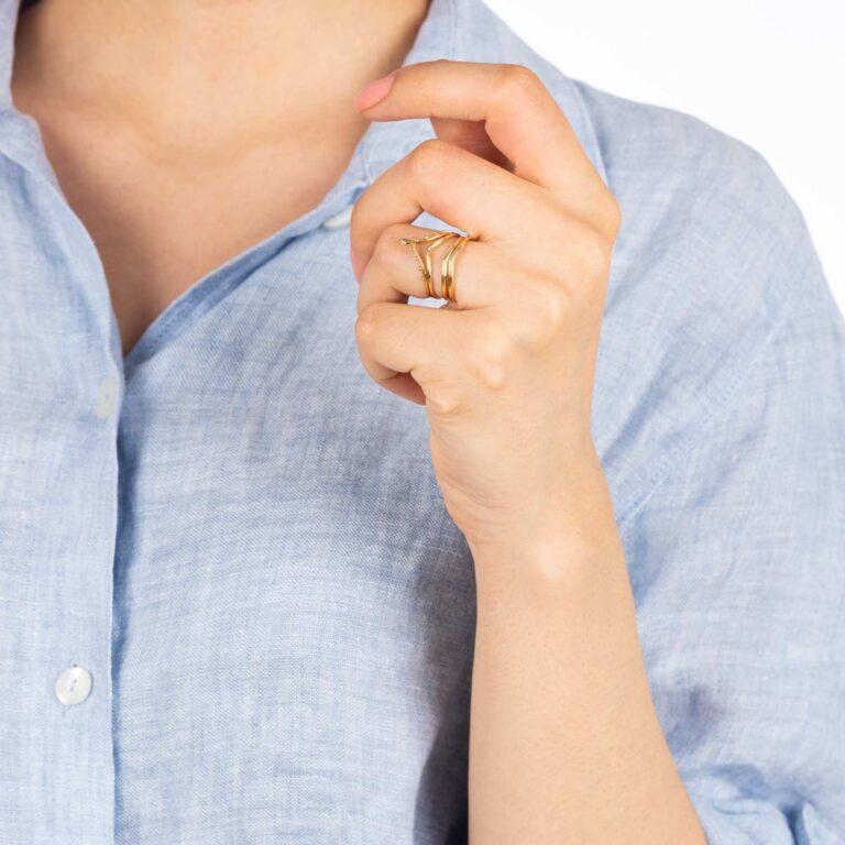 انگشتر طلا سه رینگ ماریسا - تصویر 2