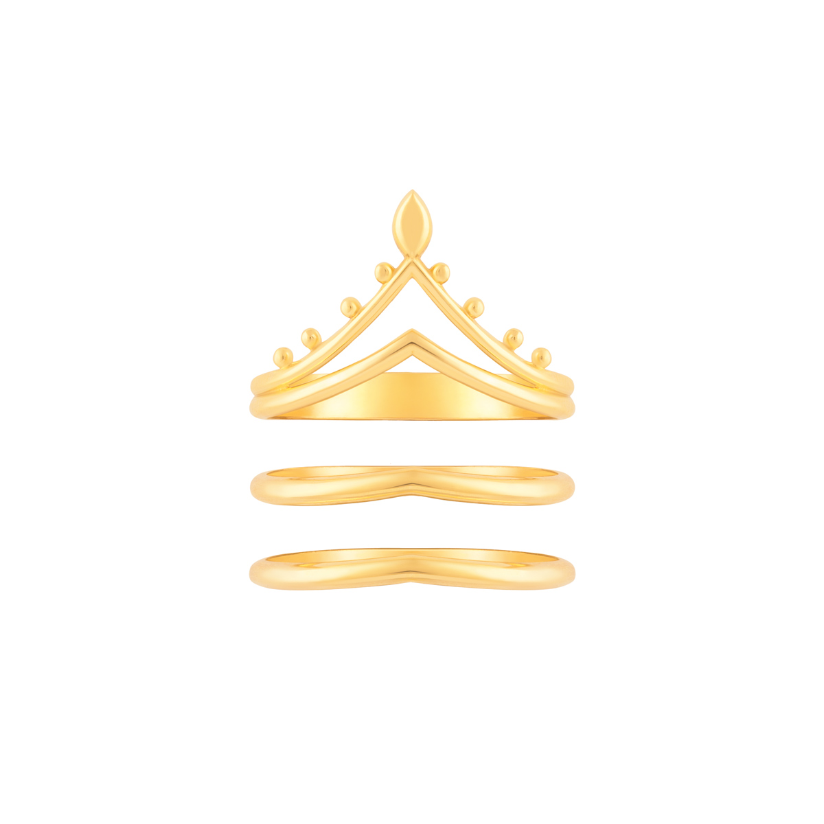 WR335 انگشتر طلا سه رینگ ماریسا