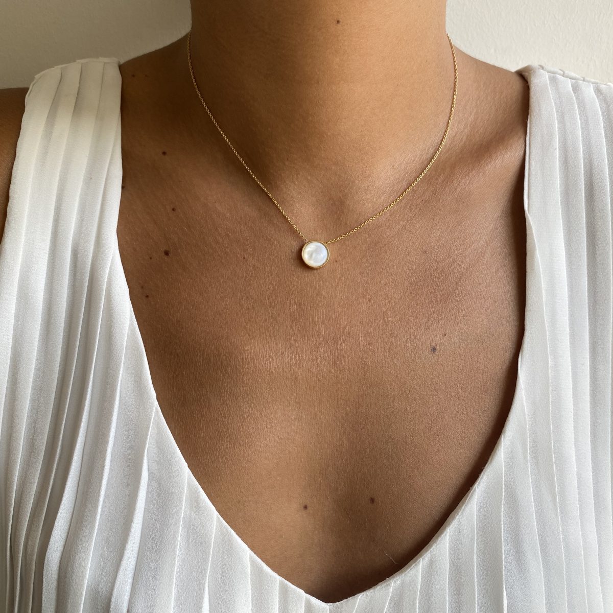 گردنبند طلا دایره صدف