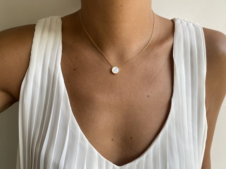 گردنبند طلا دایره صدف