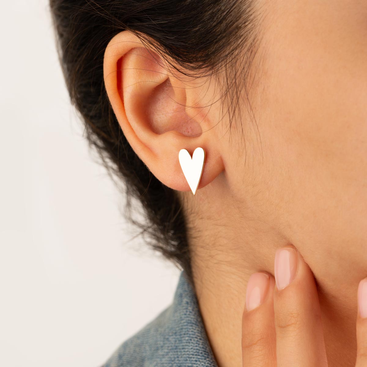 WE467 گوشواره طلا قلب