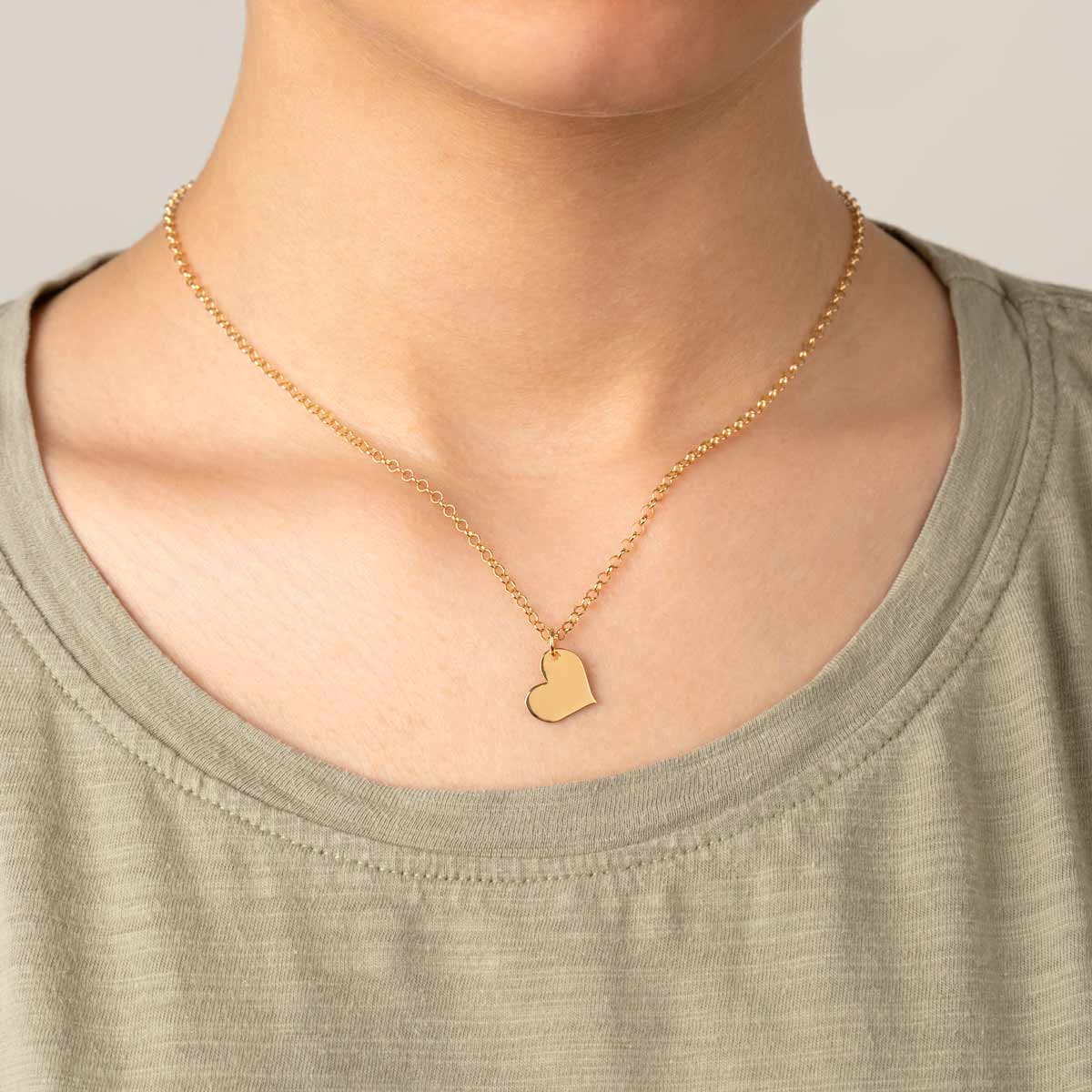 گردنبند طلا قلب و رولو
