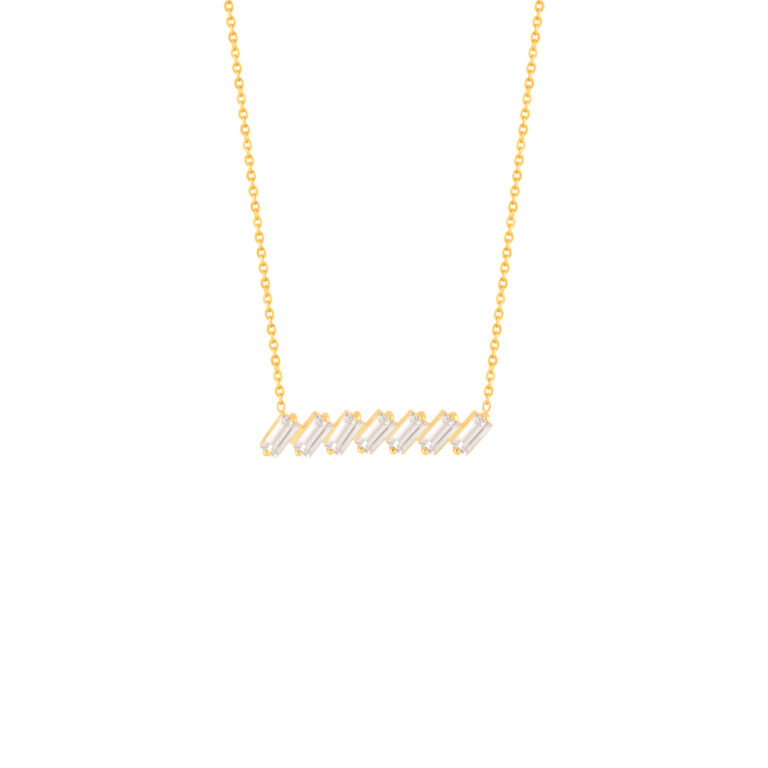 گردنبند طلا نگین باگت