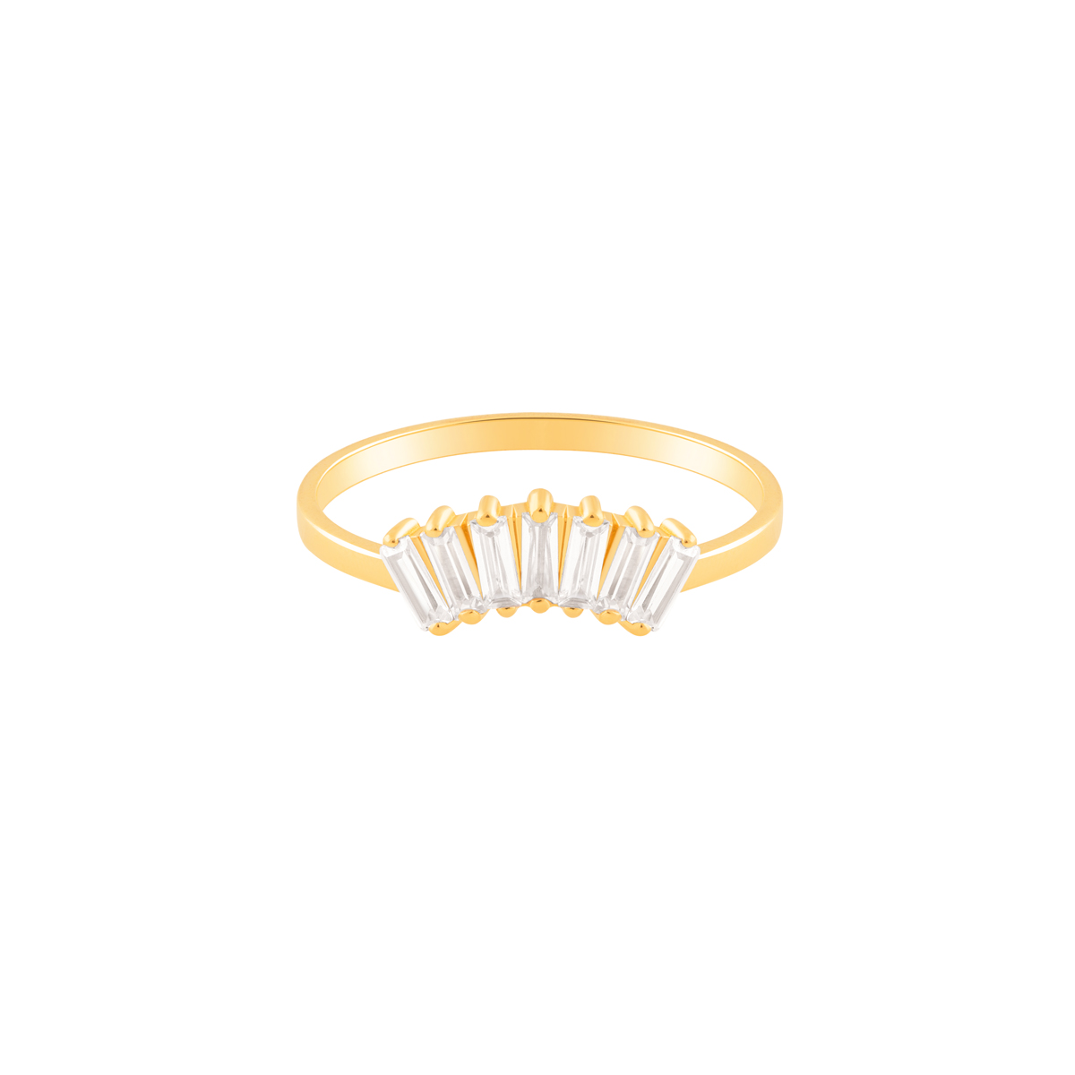 انگشتر طلا باگت منحنی