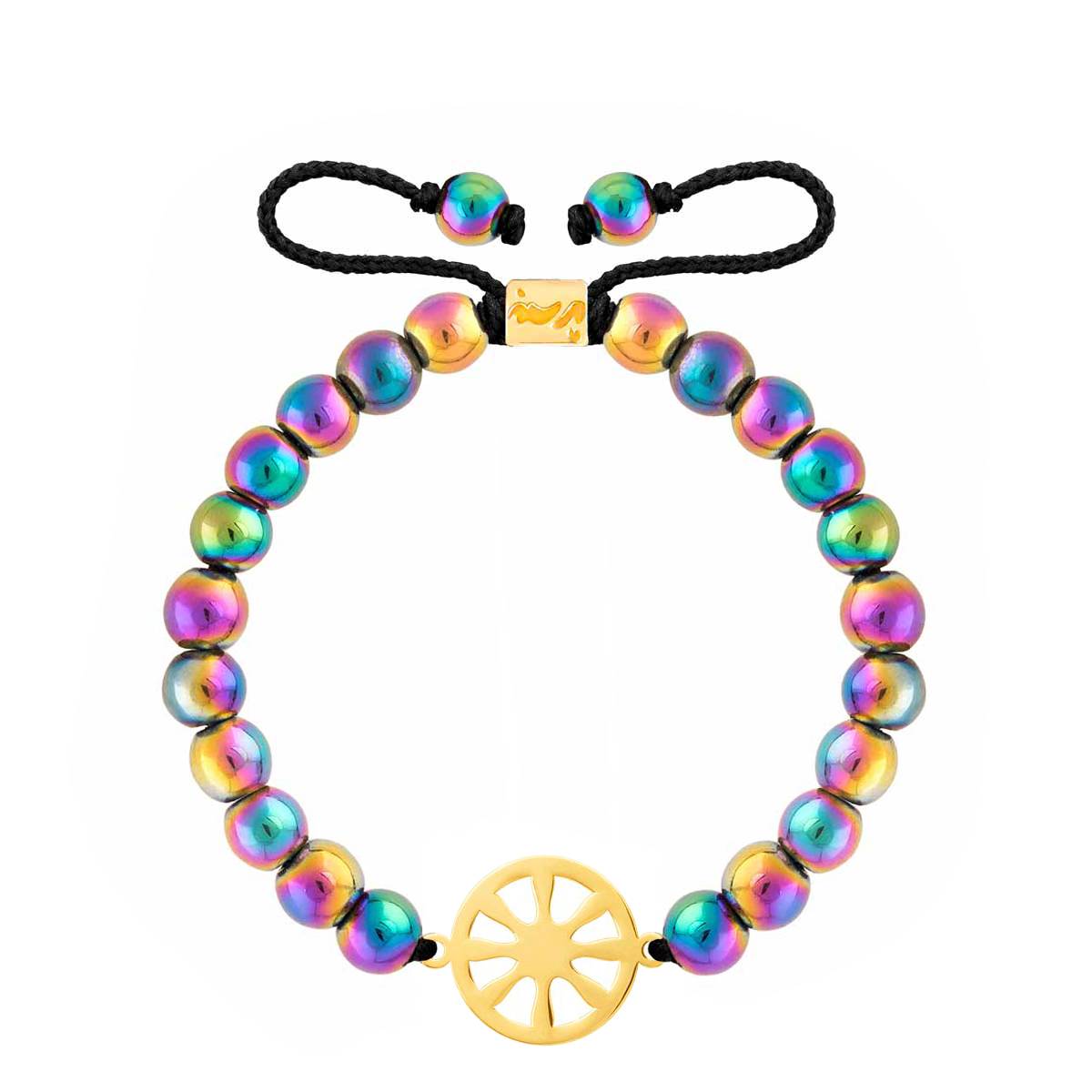 WBB680 دستبند طلا شمس و حدید رنگی