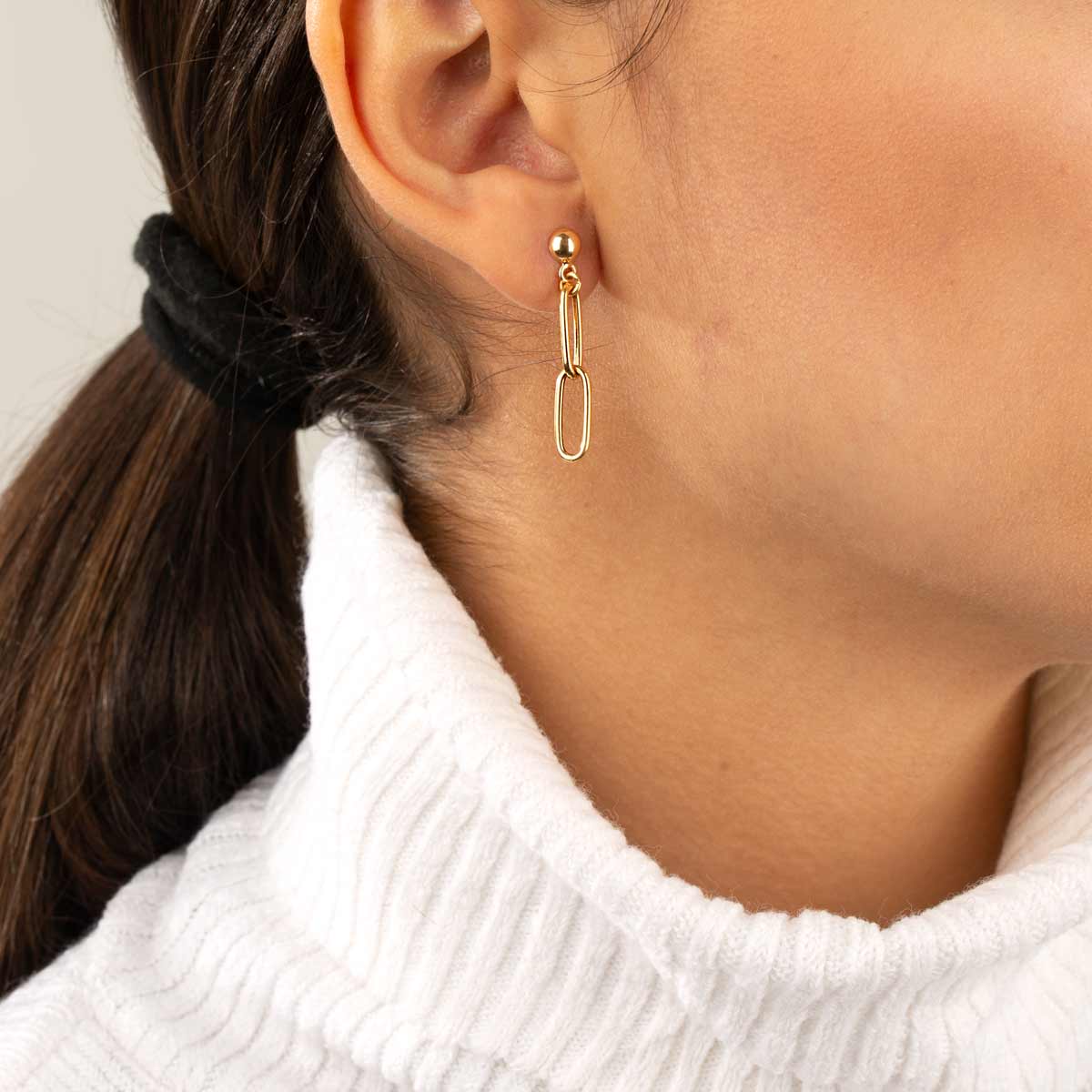 گوشواره طلا کادنا دو حلقه