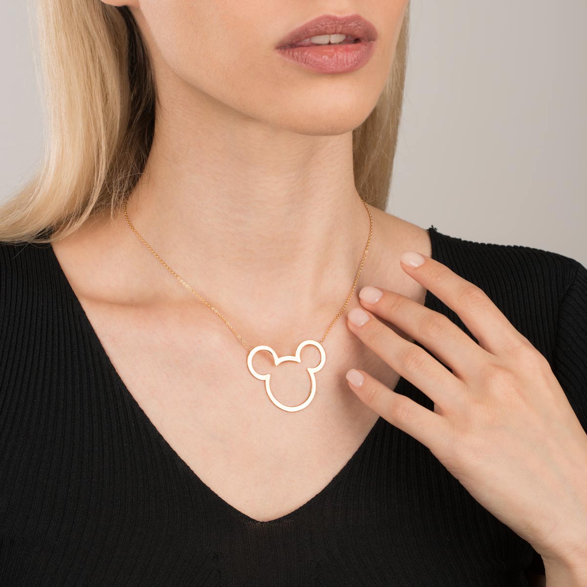 گردنبند طلا میکی ماوس بزرگ