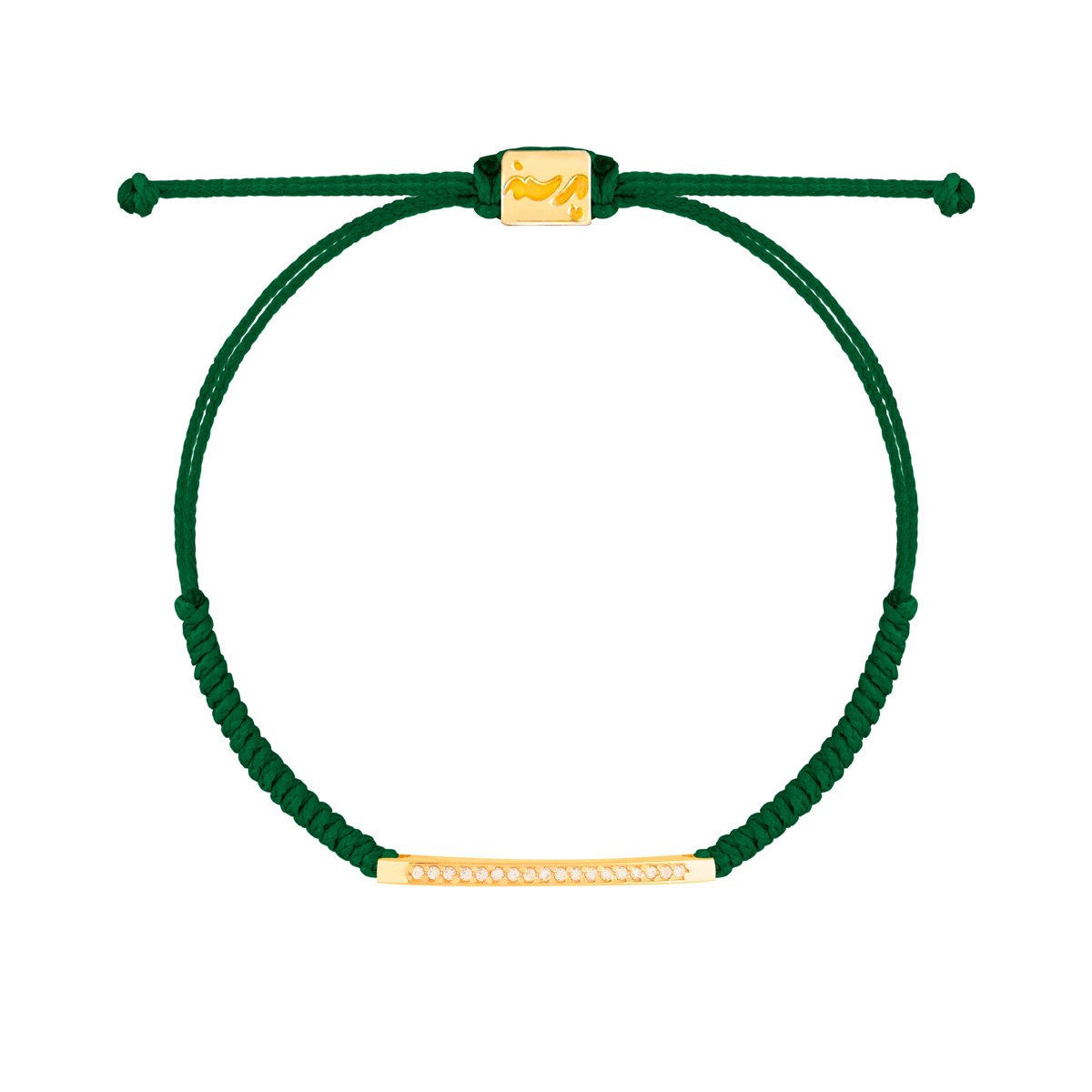 دستبند طلا بافت سبز دوستی