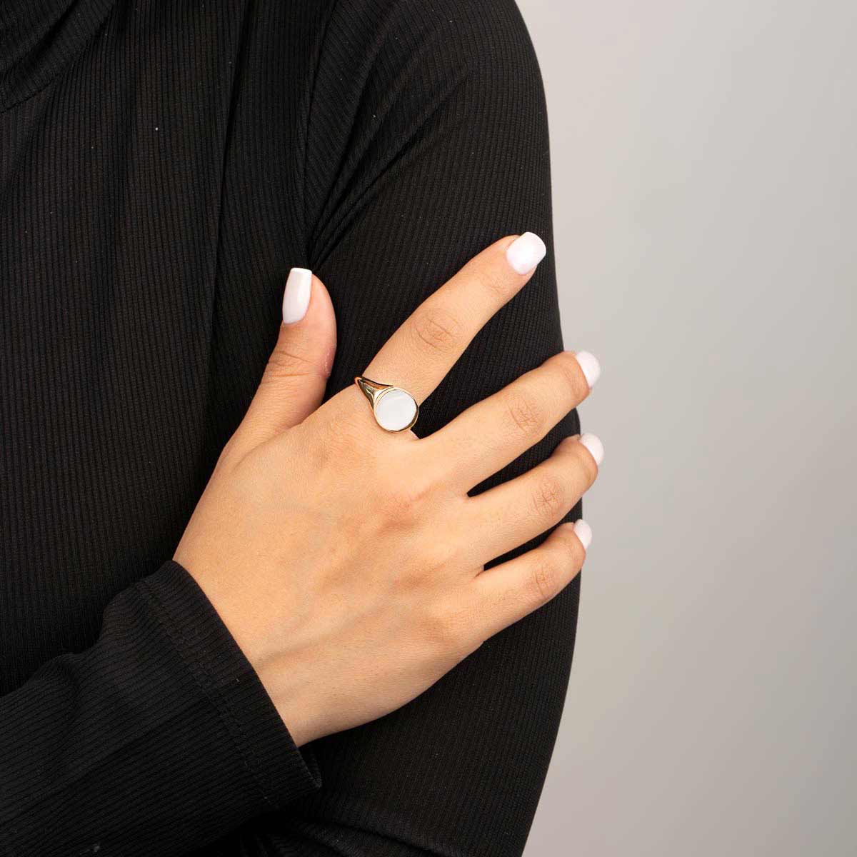 انگشتر طلا صدف یخی