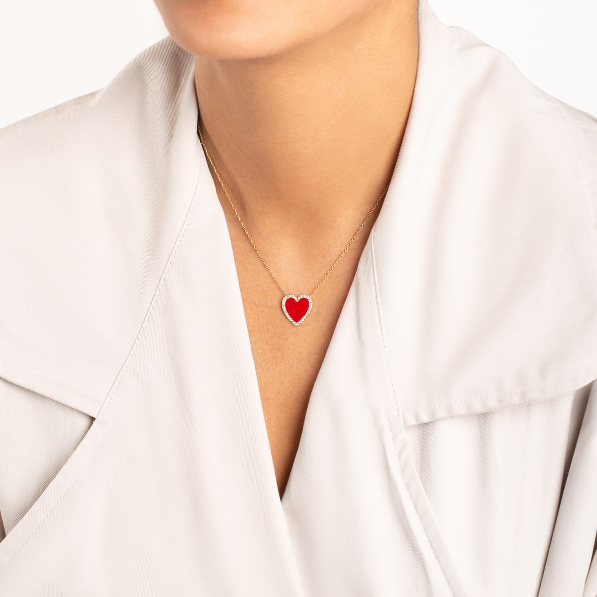 گردنبند طلا قلب رامونا - تصویر 3