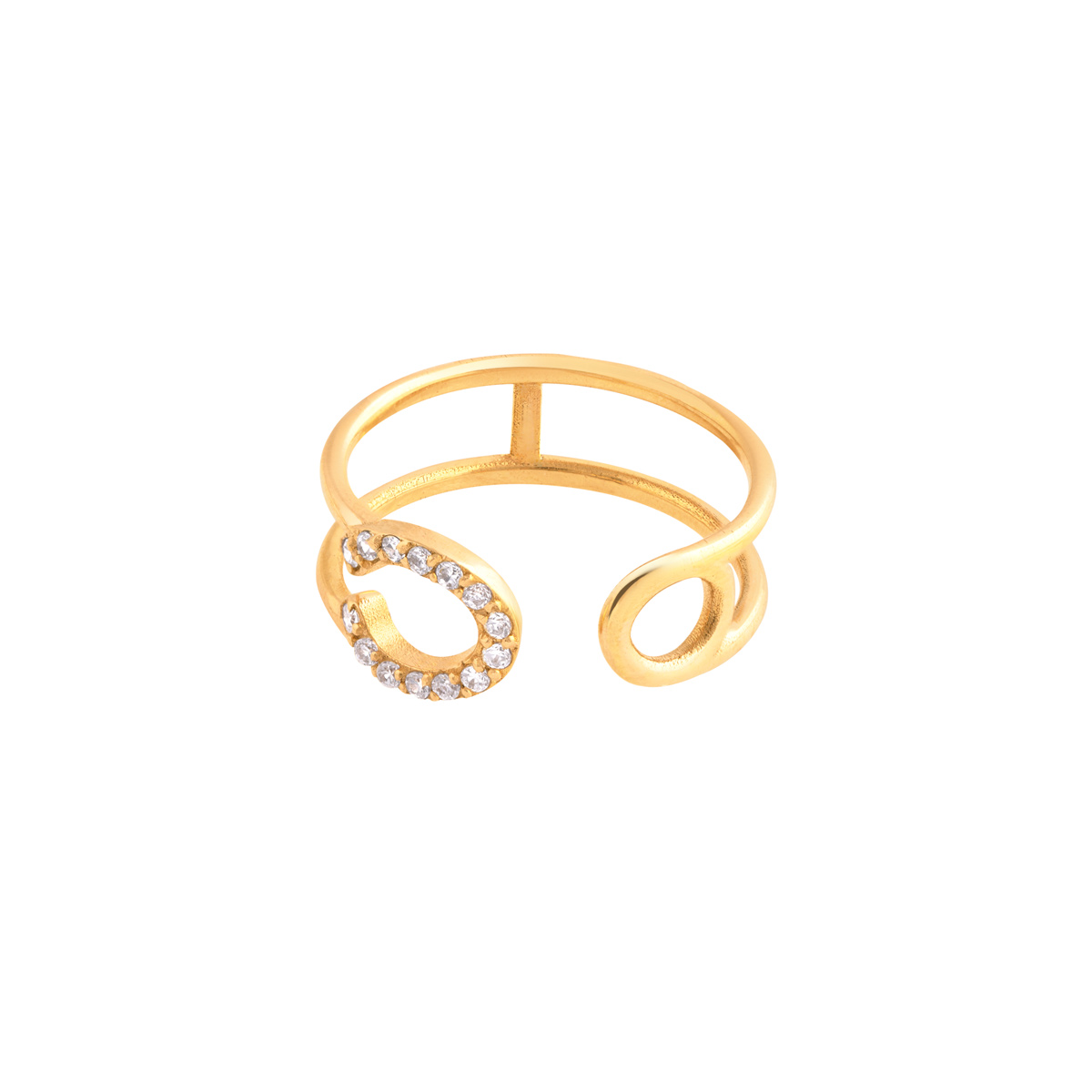 انگشتر دو دایره و نگین