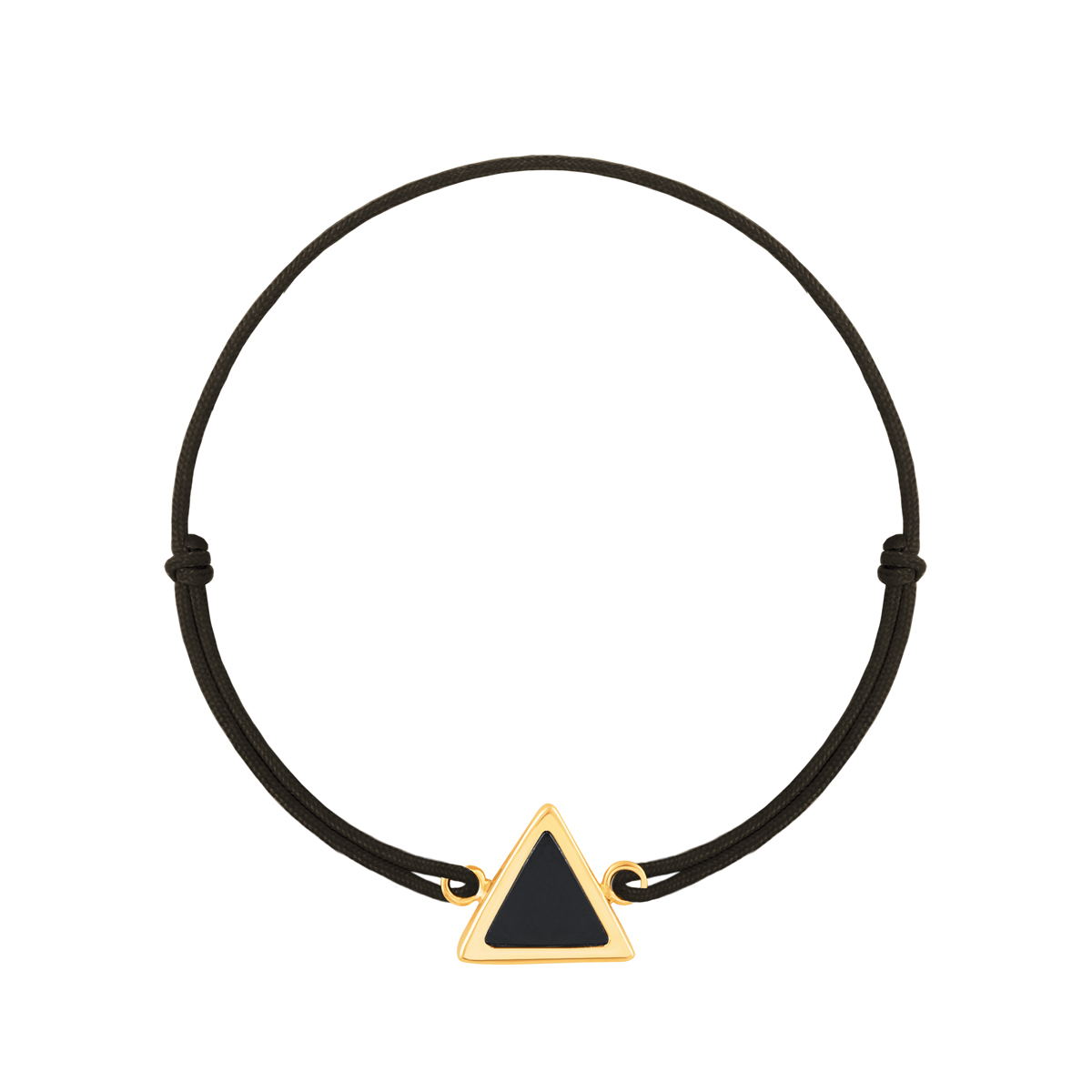 دستبند طلا مثلث مشکی