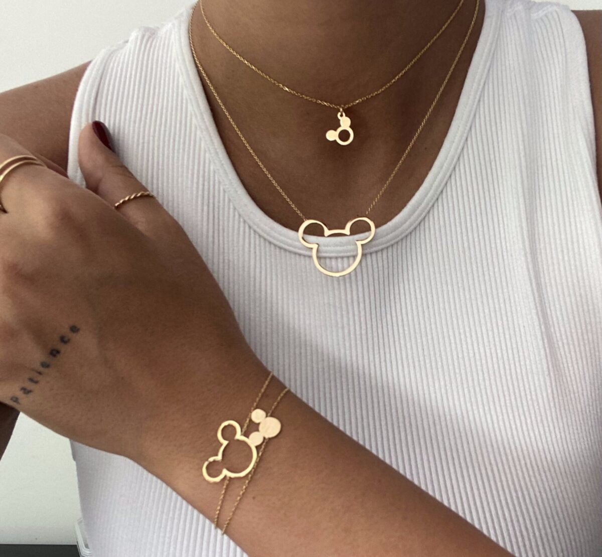 WN246 گردنبند طلا میکی ماوس توخالی