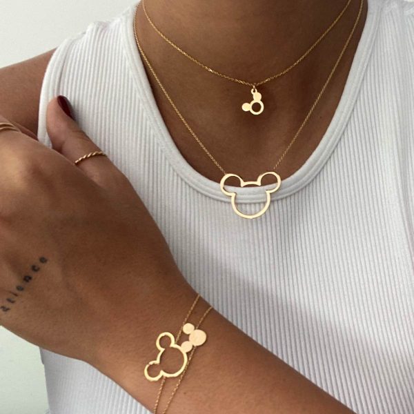 گردنبند طلا میکی ماوس توخالی