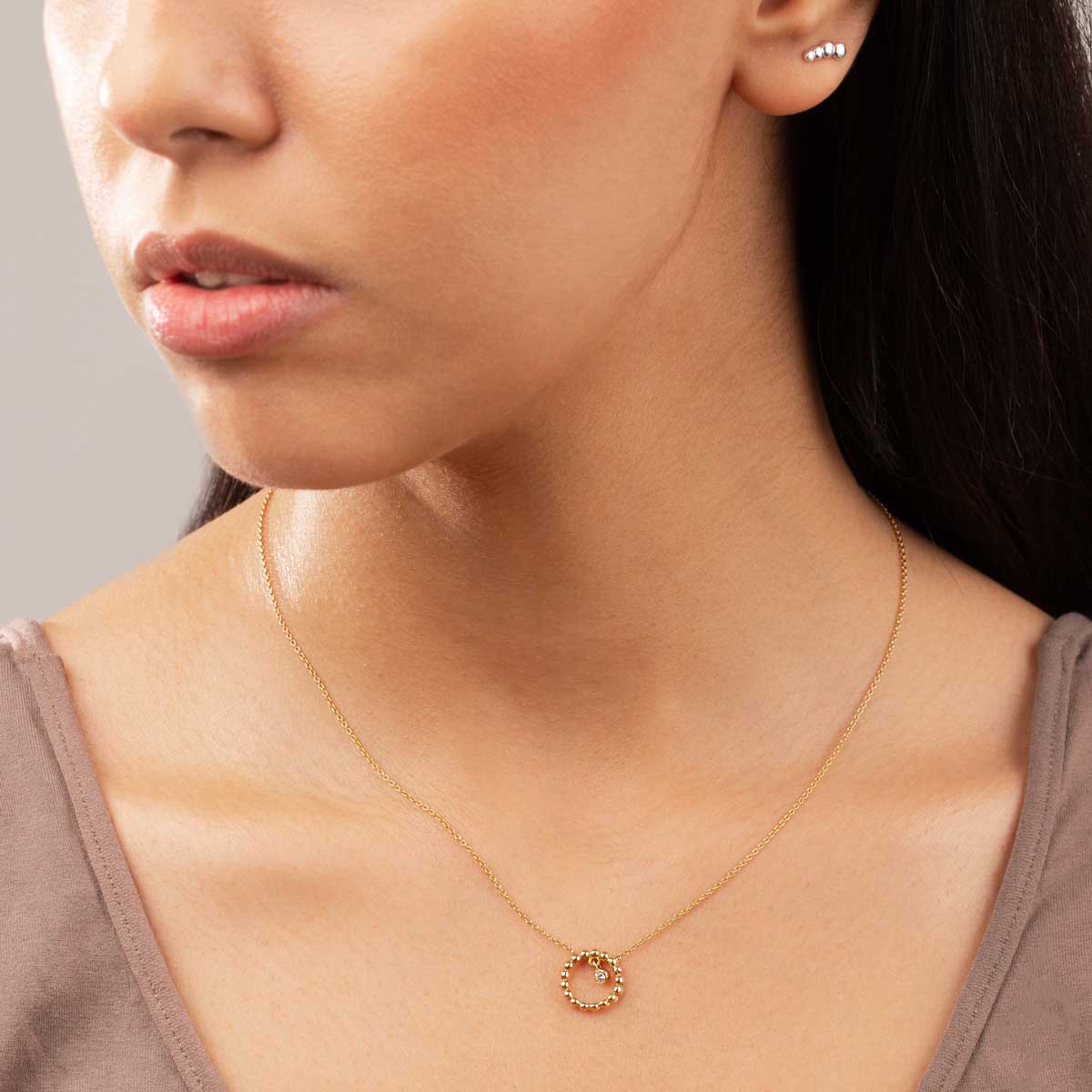 گردنبند طلا دایره لونا