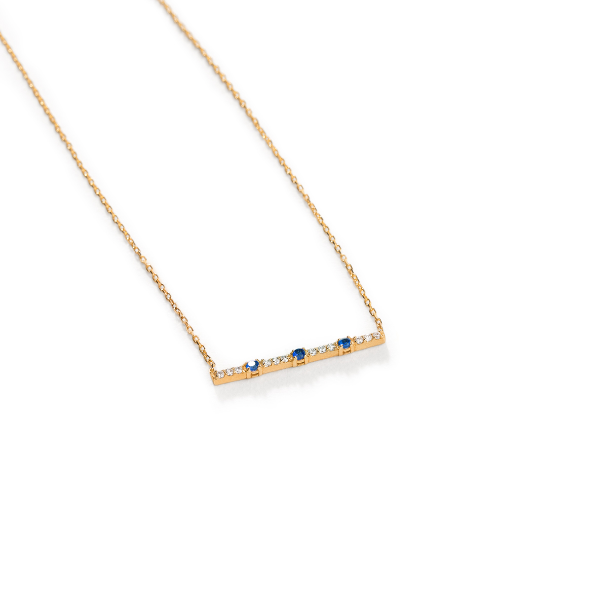 WN936 گردنبند طلا نایومی آبی