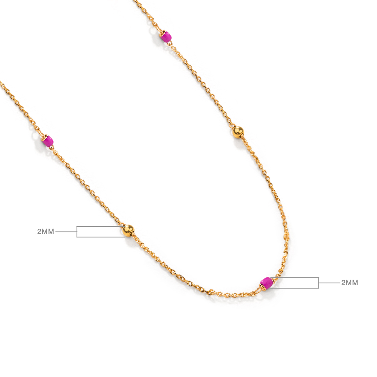 گردنبند منجوقی آرمیتا سرخابی