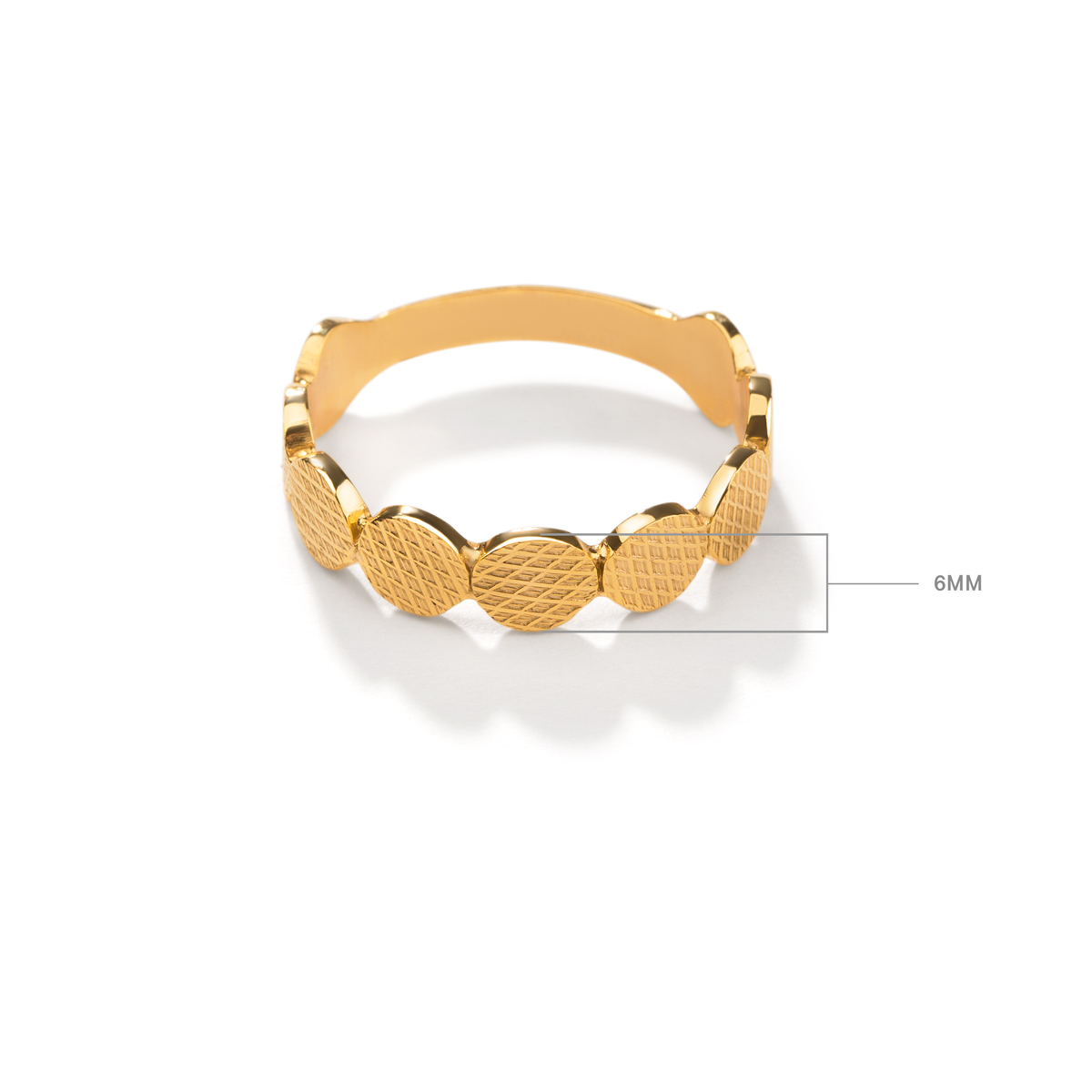 انگشتر طلا کوبیده لوزی