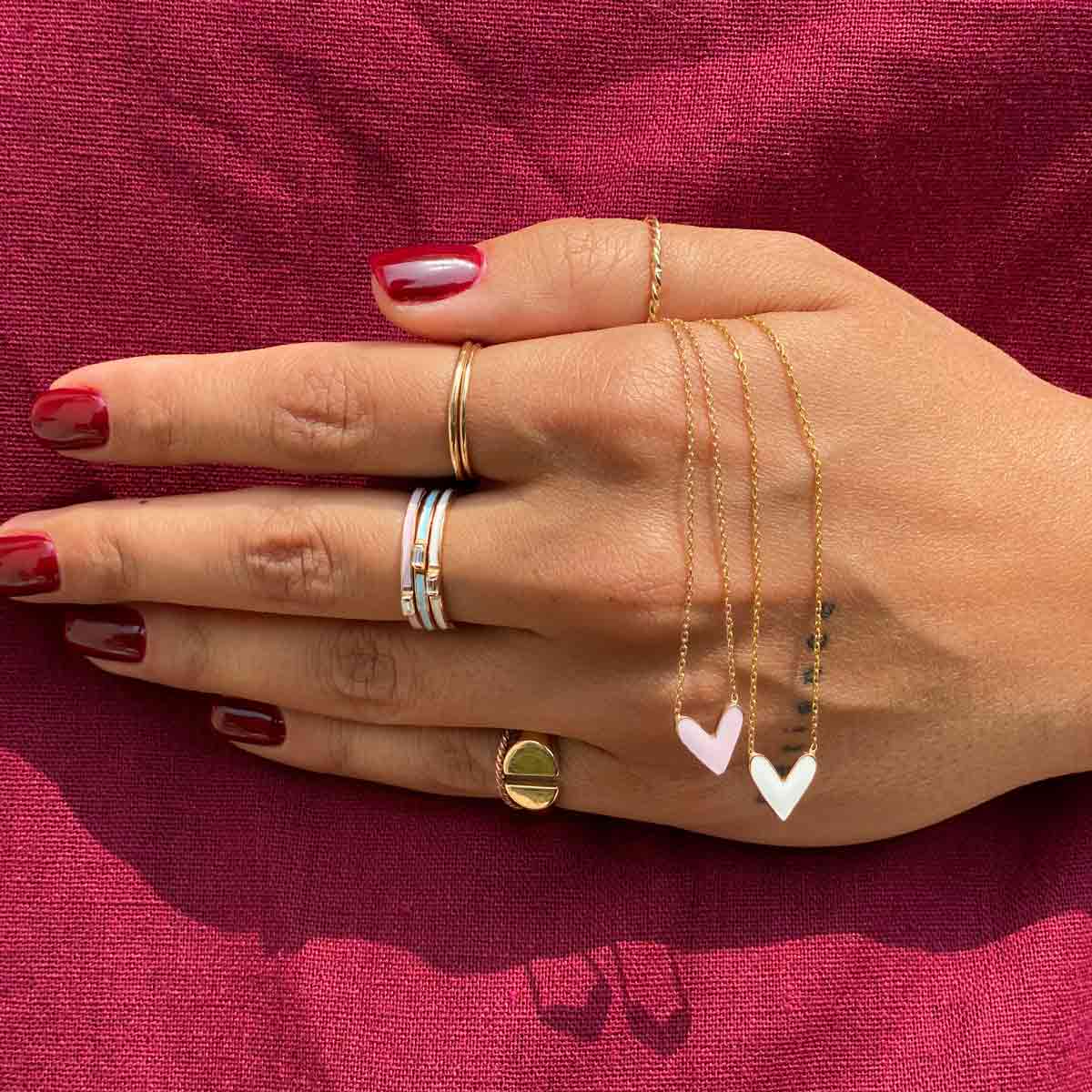 انگشتر طلا لورا سفید