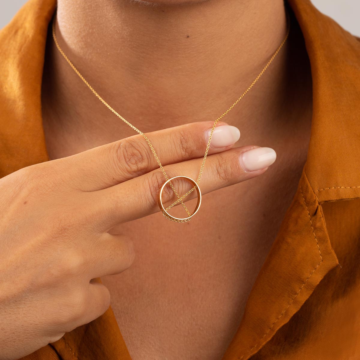 گردنبند طلا دایره لورن - تصویر 3