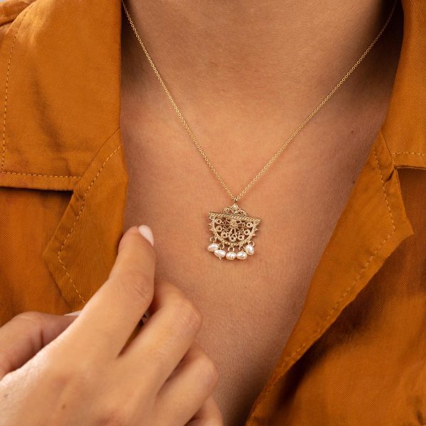 گردنبند طلا مروارید آلیا - تصویر 2