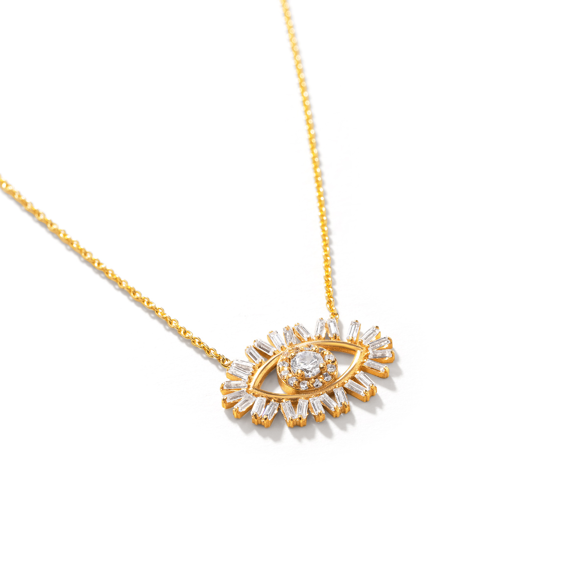 WN1024 گردنبند طلا چشم باگت