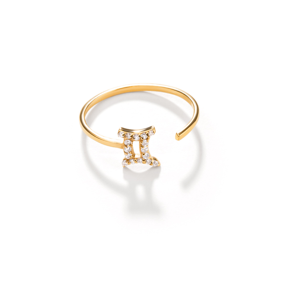 انگشتر طلا دو رینگ ''م''