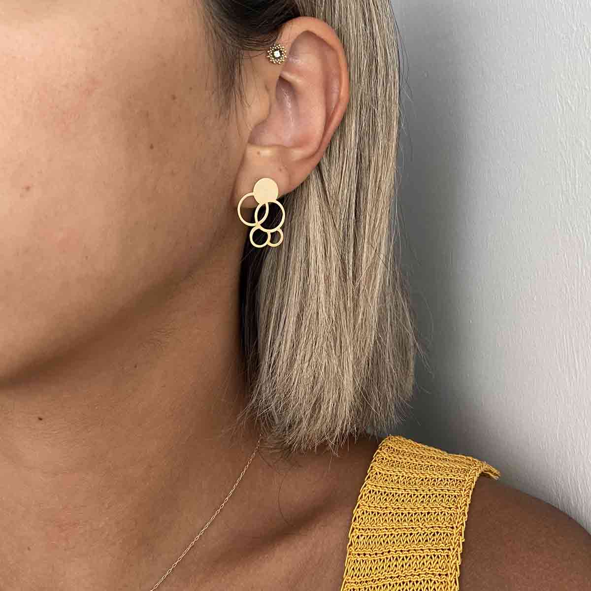 گوشواره طلا چند دایره