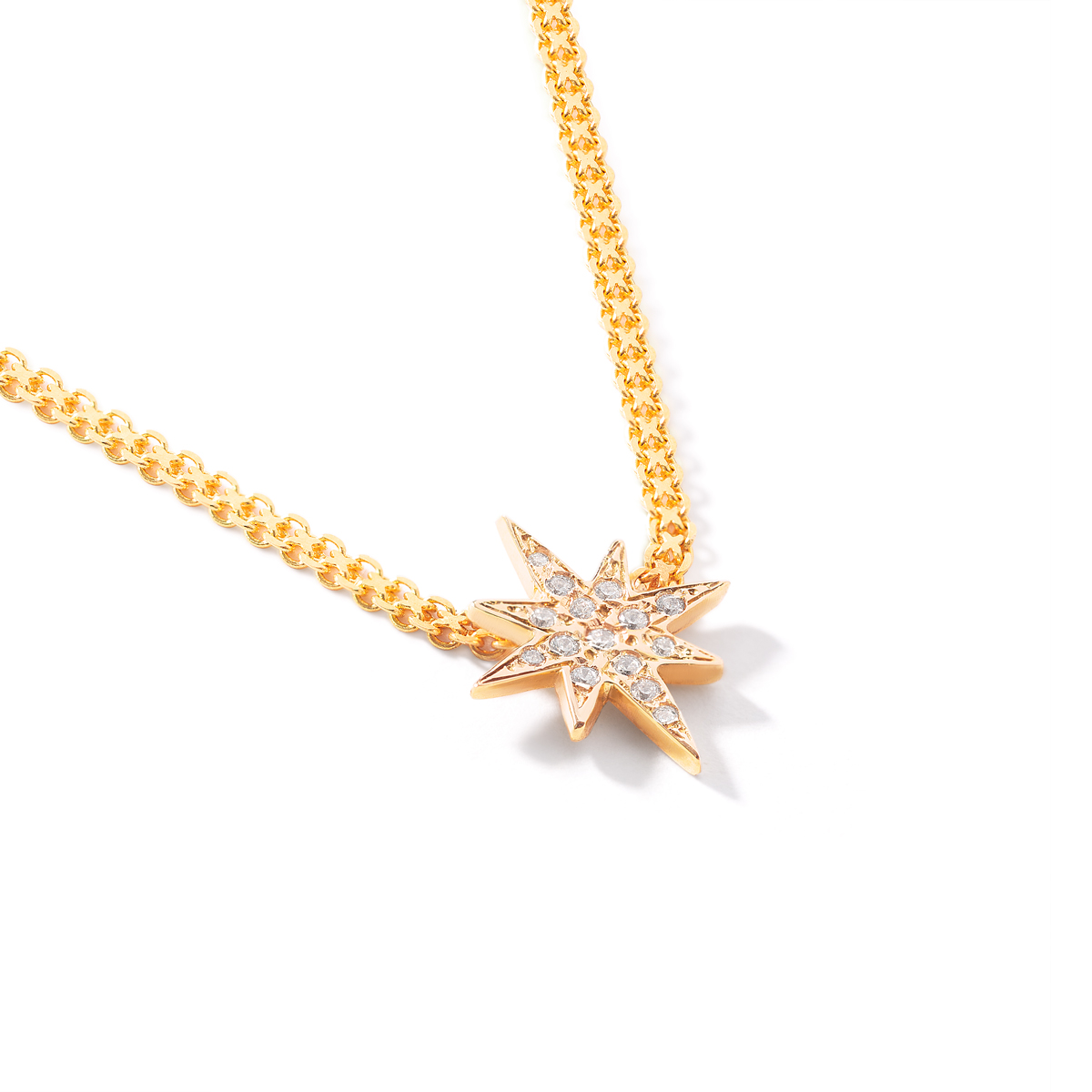 گردنبند طلا ستاره نگین دار