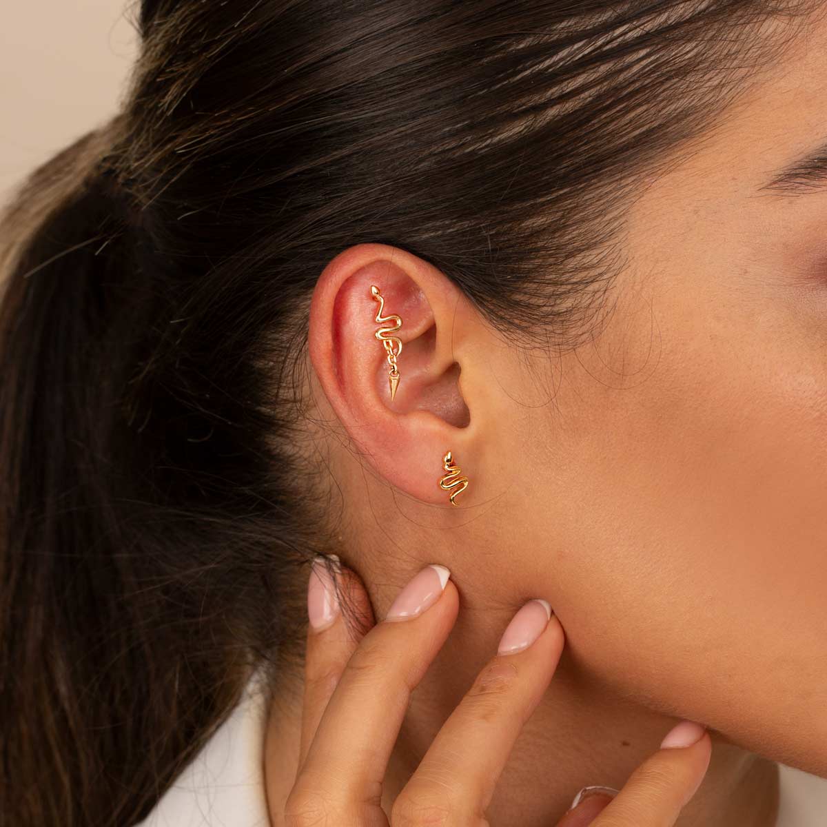 گوشواره طلا مار - تصویر 3