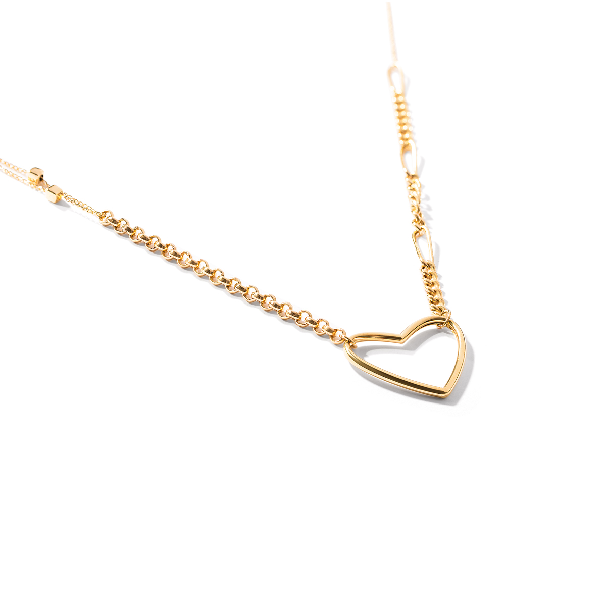 aviz-gold0529 گردنبند طلا کارتیه و قلب