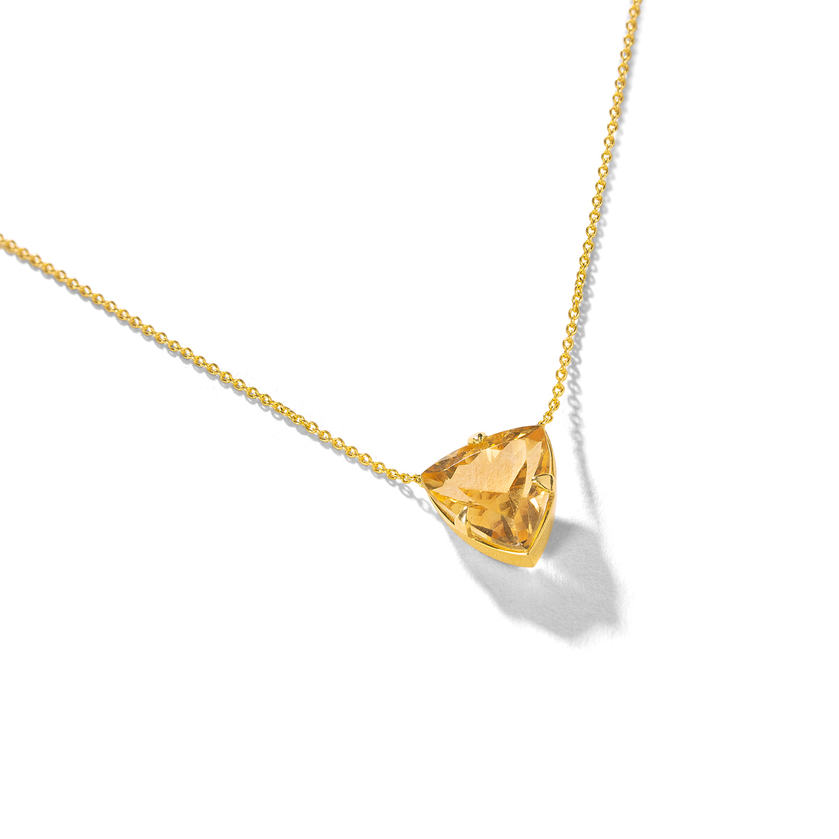 گردنبند طلا سیترین بزرگ