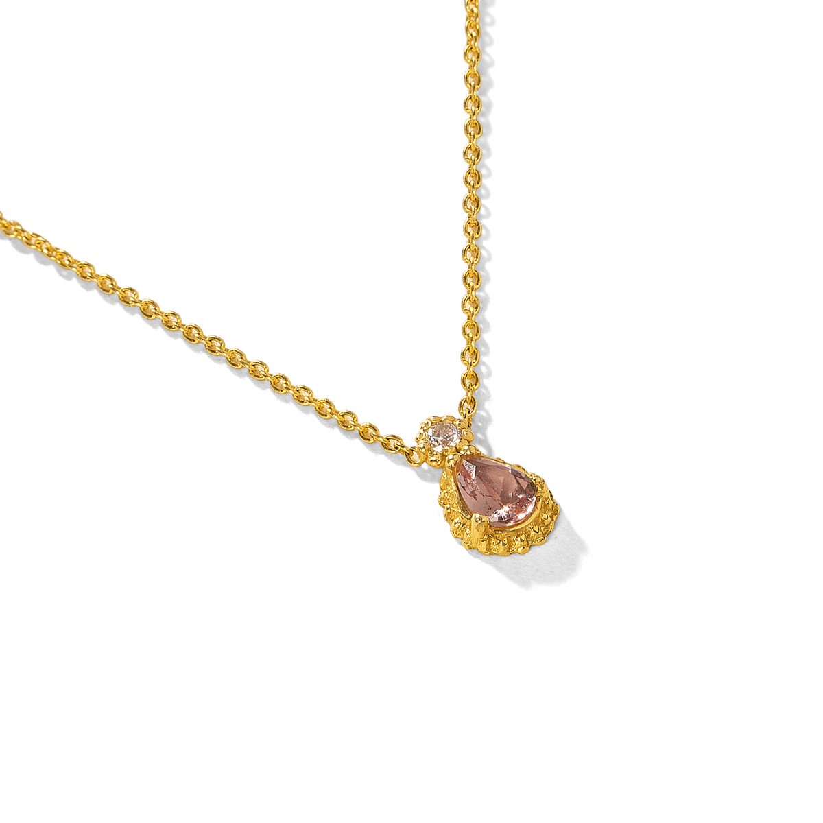 گردنبند طلا نگین دار تابان