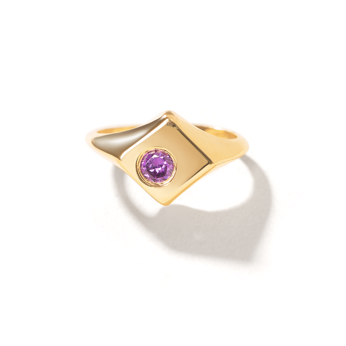 Purple Gold Ring انگشتر طلا نگین دار ارغوان