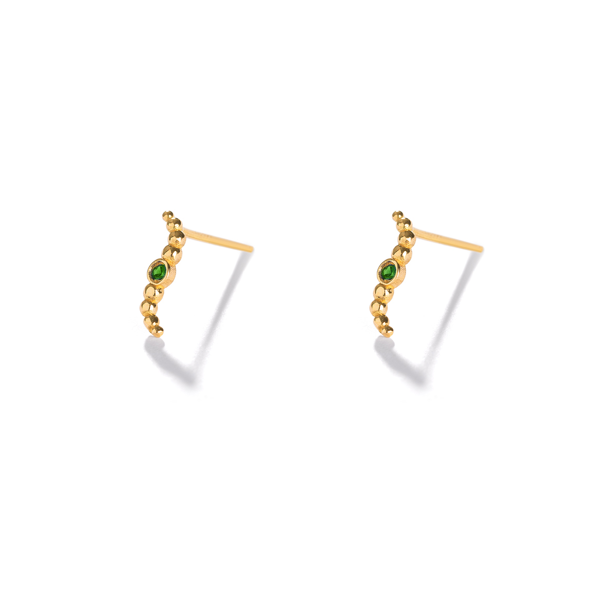 Galaxy single gem gold earrings g Galaxy single gem gold earrings g