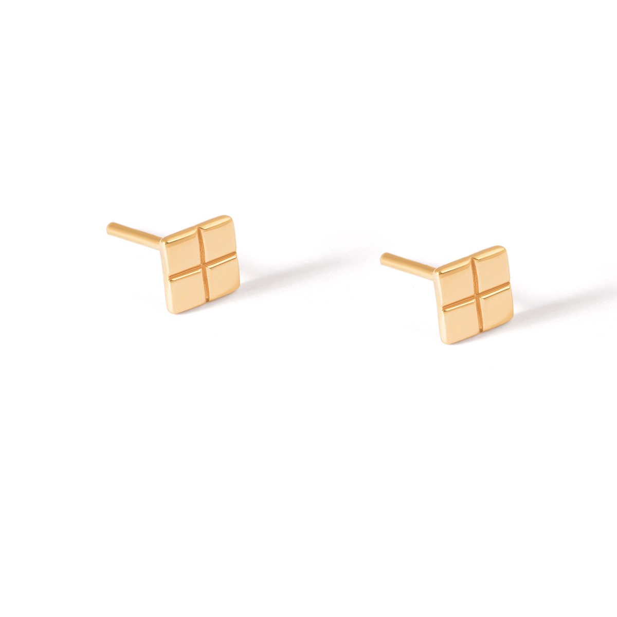 Rubik gold earrings g