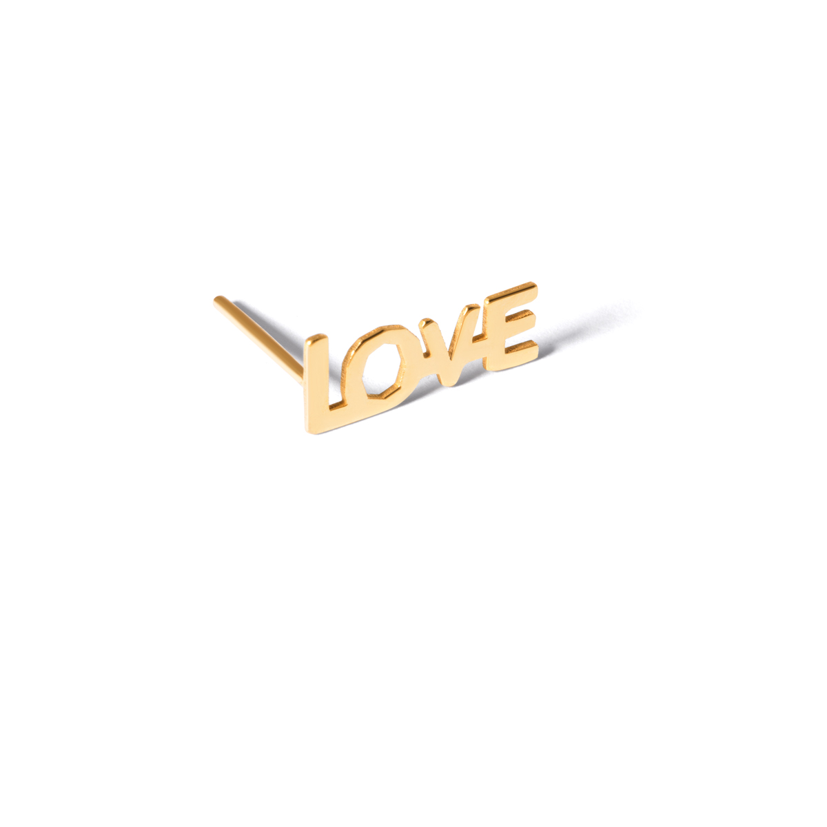Love single-lobed gold earrings g