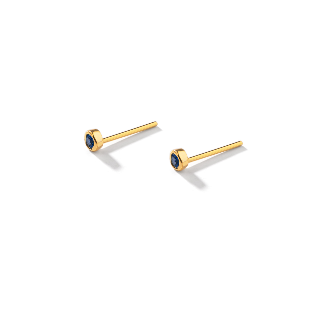 Luna single gem gold earrings g