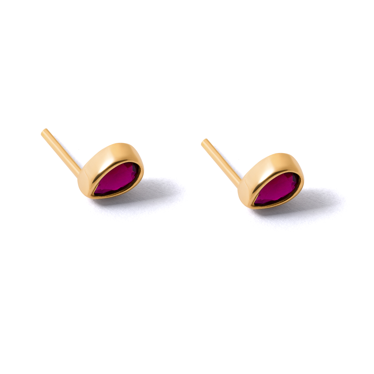 Magenta Narmela teardrop gold earrings G