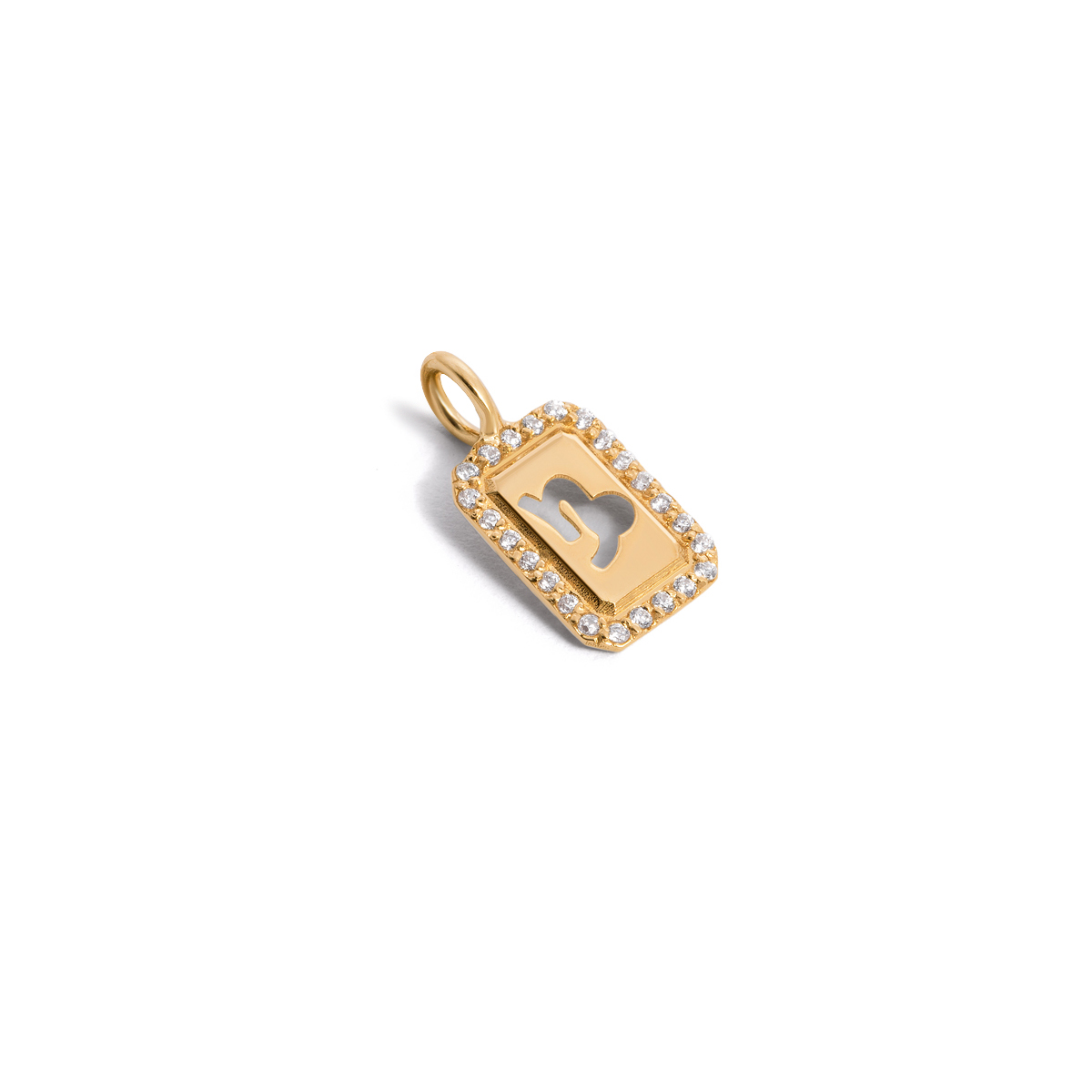 Gold pendant frame sign month of Decemberg