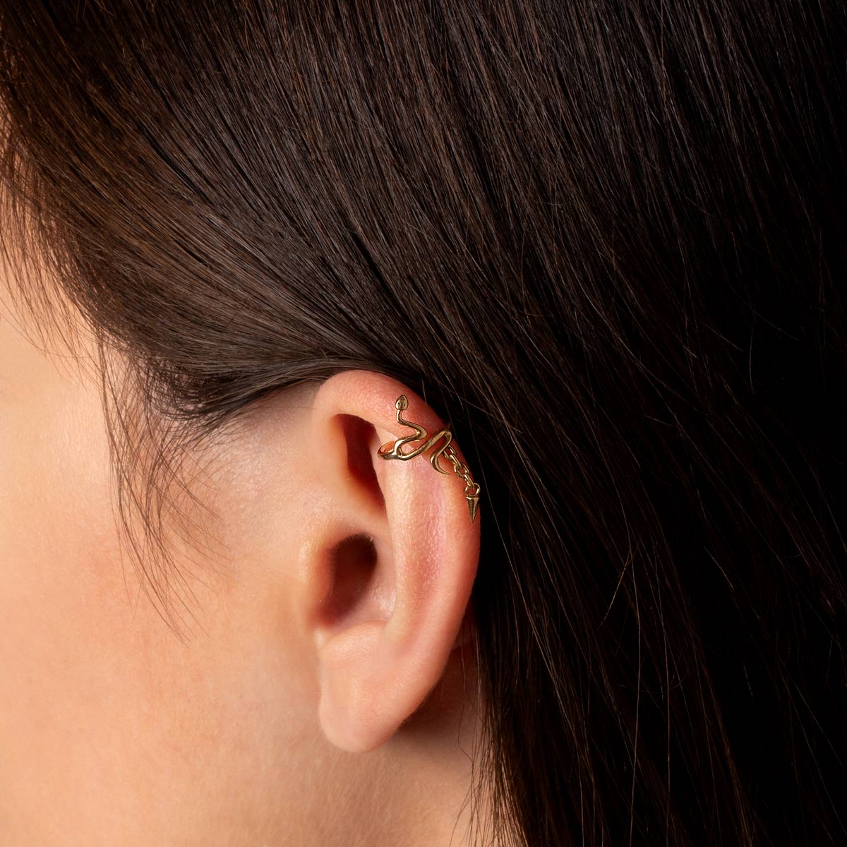 ایر کاف ”ear cuff” طلا مار - تصویر 3