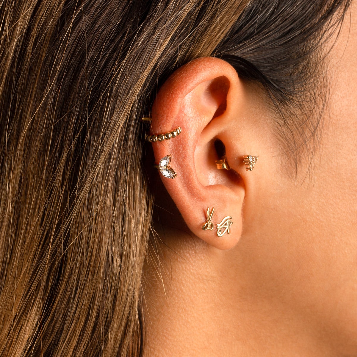 ایر کاف ”ear cuff” طلا دو مارکیز