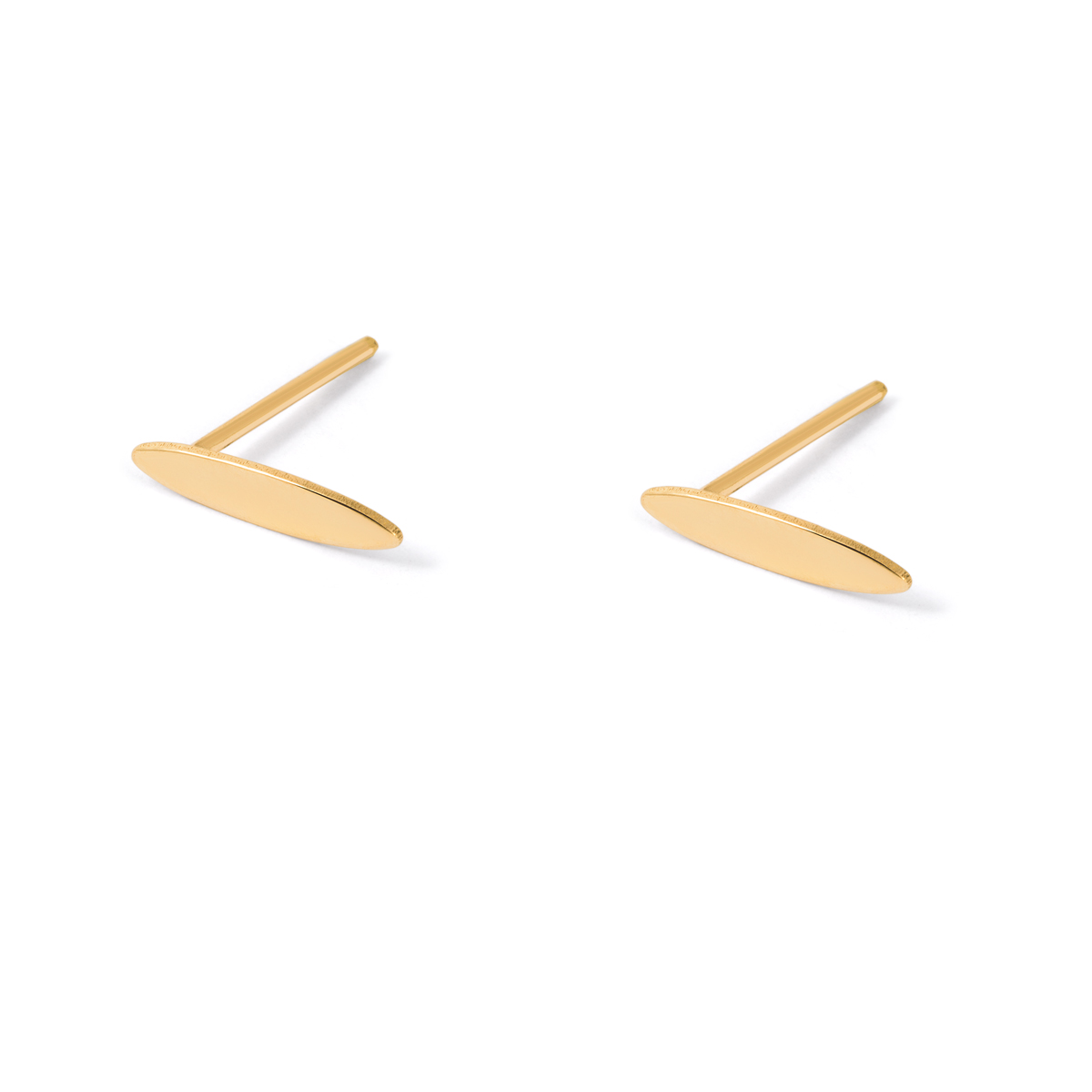 Ficus oval gold earrings g