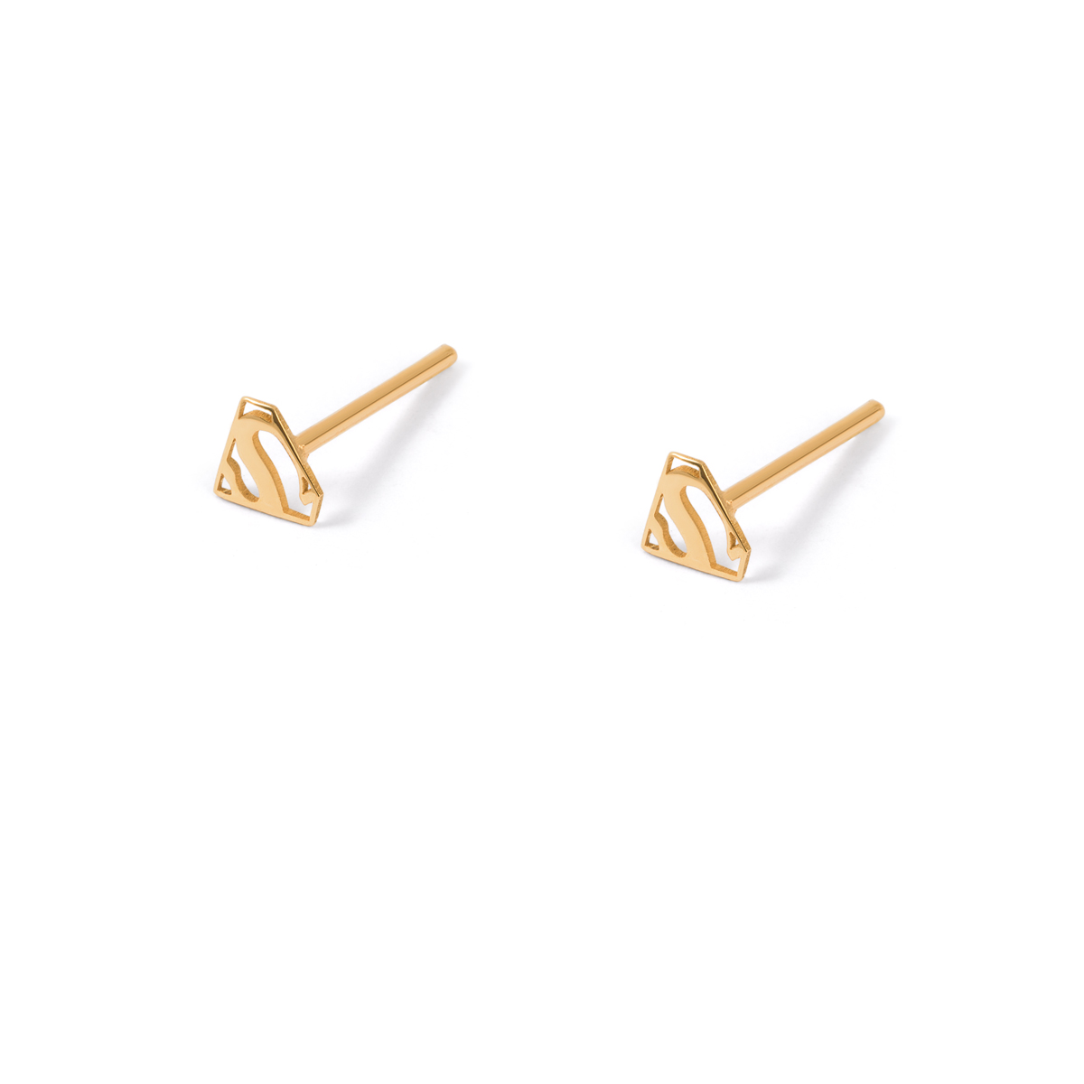 Superman gold earrings g