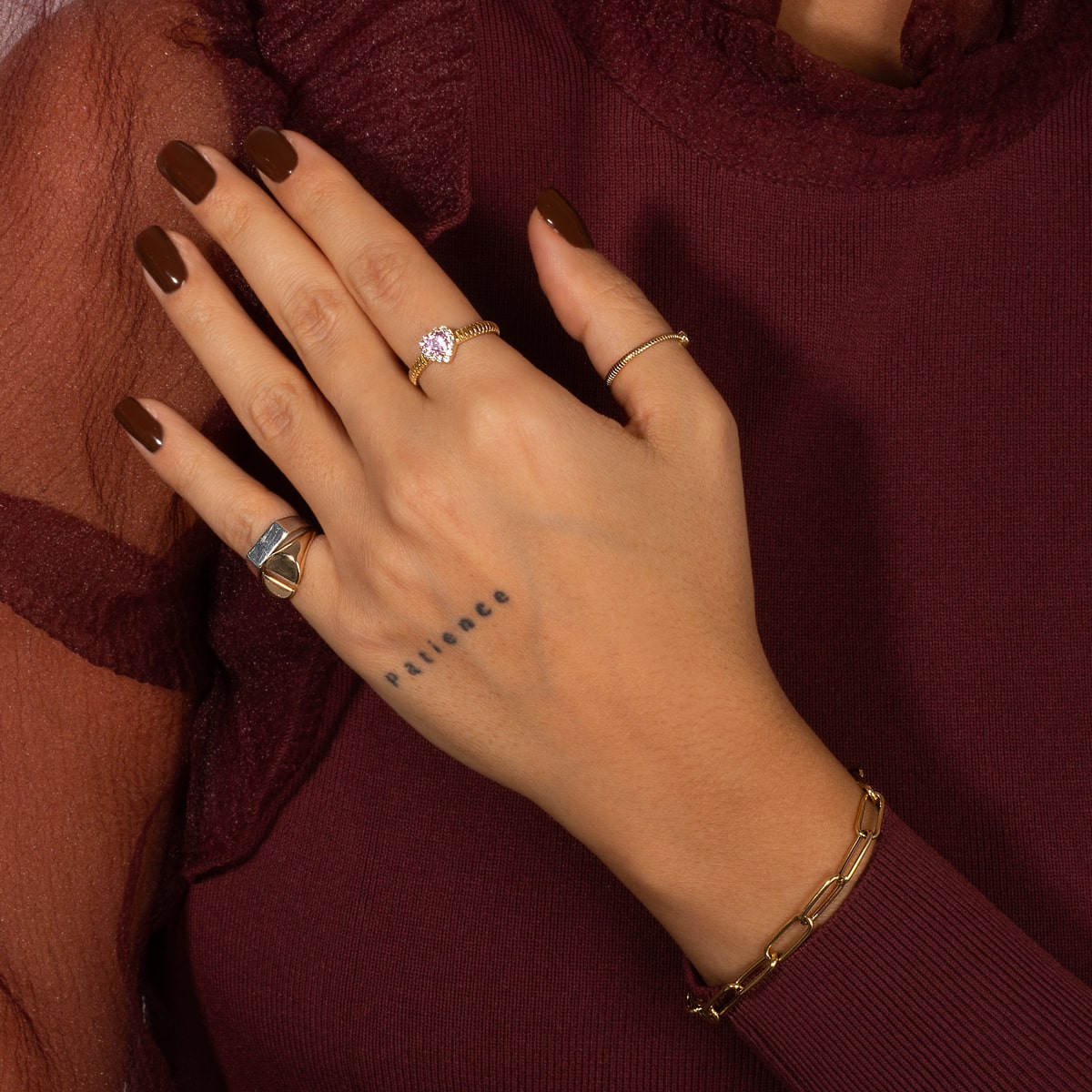 انگشتر طلا لاون صورتی - تصویر 4