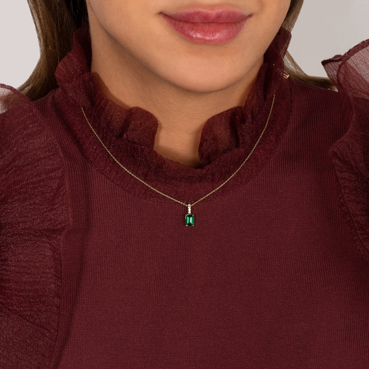 آویز طلا ریرا سبز