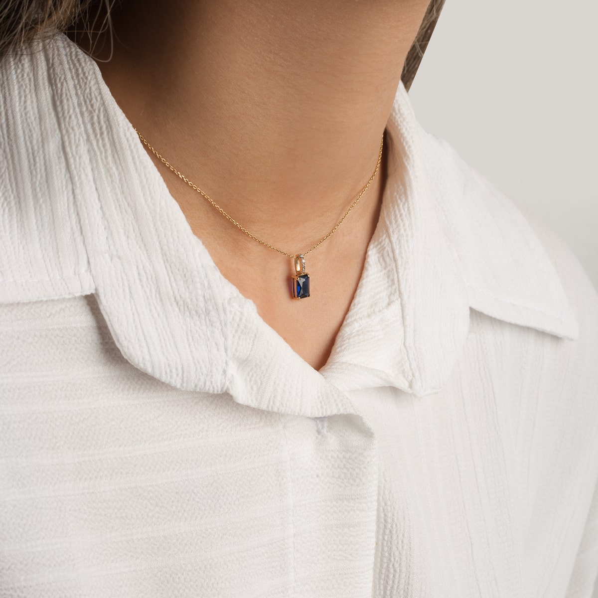 آویز طلا ریرا سرمه ای - تصویر 3