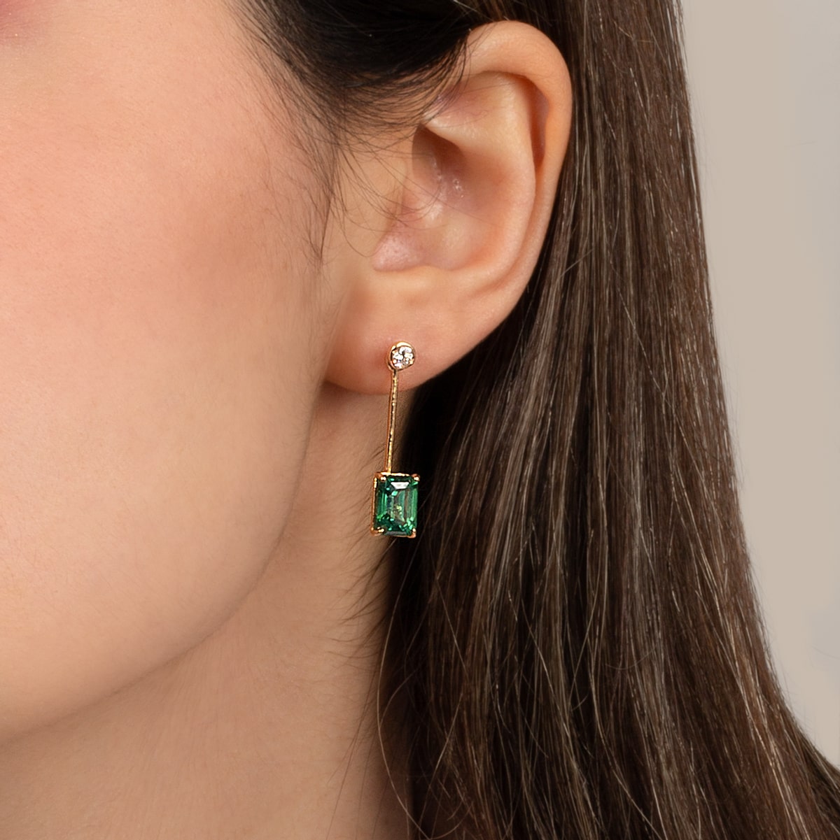 گوشواره تک لنگه طلا مهرمس - تصویر 3