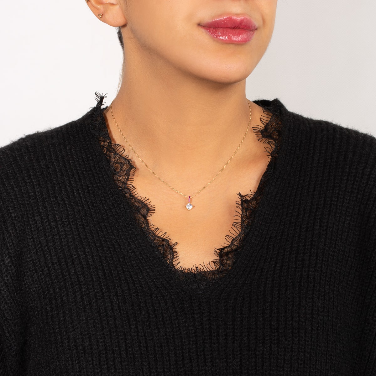 آویز طلا ریرا لوزی - تصویر 3