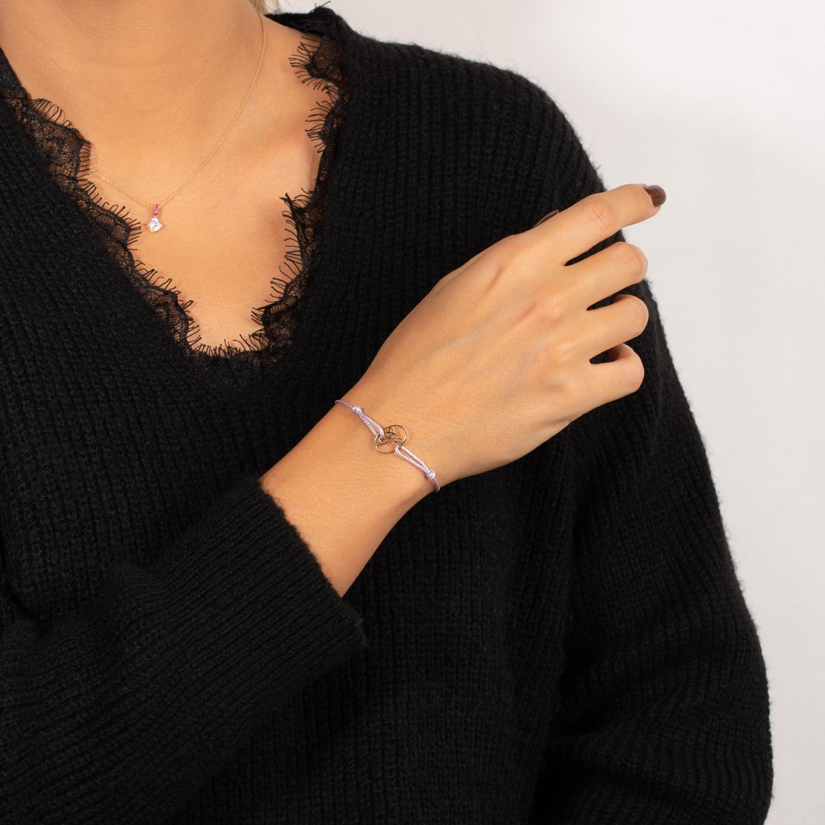 دستبند طلا بافت هیچ - تصویر 4